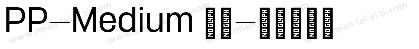 PP-Medium 常规字体转换